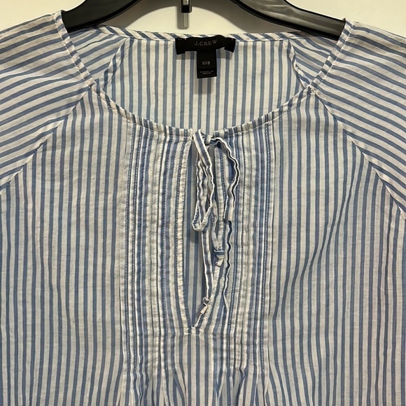 J Crew Striped Nautical Floral Embroidered 3/4
Sleeve Tunic Blouse Top Dress - Picture 4 of 11